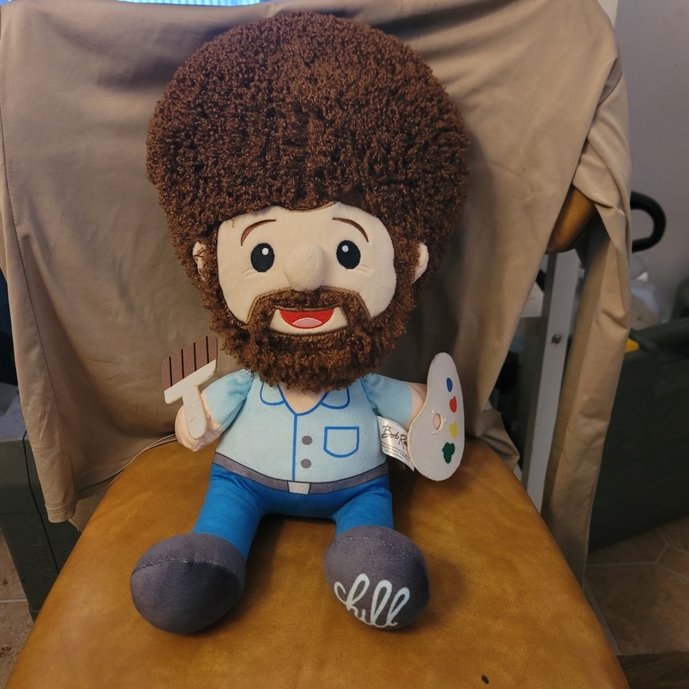 Artist Plush Doll in Brown and Blue - Kids Stuffed Toy